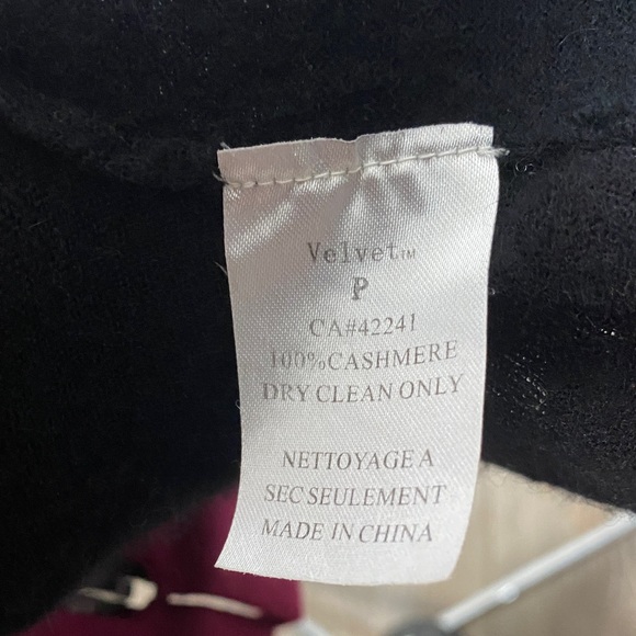 Black Open Front 100% Cashmere Cardigan - Picture 5 of 5